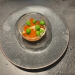 北海道焼肉 北うし - 北海縞海老のパンナコッタ