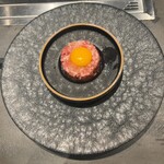 北海道焼肉 北うし - びえい和牛サーロインのユッケ