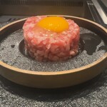 北海道焼肉 北うし - びえい和牛サーロインのユッケ