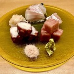 鮨 田可尾 - 本鮪 中トロ・真蛸・小鯛・平鱸