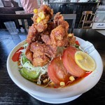 みどり食堂 - 冷やし唐揚げラーメン1200円