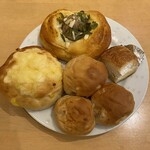 ブーランジェリ･エ･カフェ　オブジェ - 3巡目♡豚まんパン♡ダブルクリームデニッシュ♡くるみパン♡コーンとチーズのふんわりブレッド♡