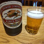 川万 - 瓶ビール（大瓶800円）で乾杯！