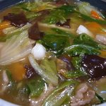 うどん棒 - ドアップです。まずは出汁を飲んでみます。美味しい～～。って叫んじゃいました。