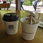 丸山珈琲  - モカソフトもコーヒーと同じカップを使用