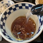 手打そば 三咲 - 蕎麦湯は自然体