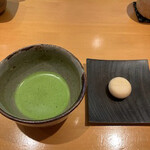 じき 宮ざわ - デザート　抹茶と最中