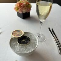アランチーノ KYOTO - 白エビのタルターレキャビア添えとスパークリングワイン