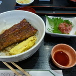 Yanagi bashi - ランチのうな丼、半ライス。