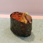 鮨 たくつ - 雲丹いくら合盛り軍艦