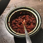 炭火焼肉 焼きしゃぶ にく式 - ああ、辛い薬味ですね