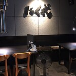 炭火焼肉 焼きしゃぶ にく式 - 壁面オブジェ