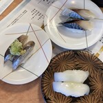 海宝 - 料理写真:白いか380円　さば160円　いわし160円