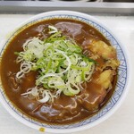 常盤軒 横須賀線ホーム店 - カレーそばそば＋かき揚げ