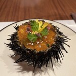 日本料理若林 - ①前菜その１〜いが雲丹と出汁ジュレ　