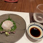 日本料理若林 - ③長野の大久保醸造の醤油をさらにお店で配合してるらしく…醤油を舐め舐め日本酒を飲める感じ。