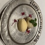 欧風料理 典 - 洋梨とバニラのアイスクリーム