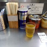 ラーメンの店 ホープ軒 千駄ヶ谷店 - 卓上の様子(2024年8月1日撮影)