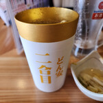 ひとくち餃子の頂 - どん安１杯目（グラス間違え）～☆