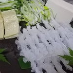 きたみ - はもしゃぶ自家製湯葉添え(淡路産活け鱧使用)