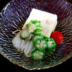きたみ - 冷やし鉢[カニ入り玉子豆腐」
