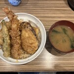 四八天丼 - 味噌汁付きね