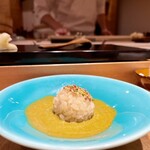 鮨 一 - 鮑の肝ソースリゾット風