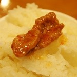 双龍居 - 牛肉の四川風煮込み　ご飯に乗せて食べる