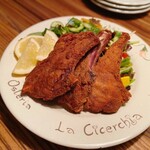 オステリア ラ チチェルキア - 仔羊のフリットサラダ添え