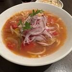 洋食キッチン シャトー - 【2024.8.2(金)】C:あさりとツナトマトの冷たいスープパスタ（並盛・220g）950円のパスタ