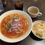 洋食キッチン シャトー - 【2024.8.2(金)】C:あさりとツナトマトの冷たいスープパスタ（並盛・220g）950円