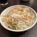 洋食キッチン シャトー - 【2024.8.2(金)】C:あさりとツナトマトの冷たいスープパスタ（並盛・220g）950円のミニサラダ