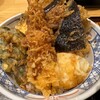 天然大海老天丼 自家製おうどん 白狐