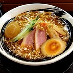 俺の中華たなか家 - 「♦紅色♦の冷しらーめん」がBonus味玉と共に着丼＼(^o^)／