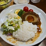 キッチン ブルー グローブ - ワンプレートにします