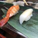 仙令鮨 - エビとイカ