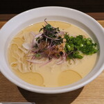 NIBOSHI MANIA - 冷やし淡麗あんこうとあん肝潮いりこソバ 1200円