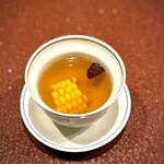 中華寝台 - ■とうもろこしの薬膳スープ
      ゴールドラッシュが、とても香る〜。