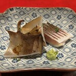 成生 - お刺身をちょっと油通ししてほんのり温かい一品。