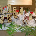 楽天茶寮 - お魚の陳列