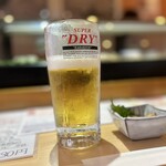 鮨屋台 握り屋 - まずは飲み放題から生ビール笑