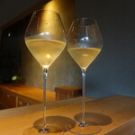 鮨 三心 - シャンパンでかんぱ～い♪