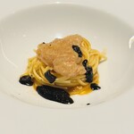 SALONE 2007 - タリオリーニ サルサスコーリオ 甘海老・イカ墨と黒ニンニクのピューレ