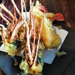 囲坊主 - ボタン海老の半生天麩羅