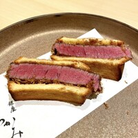 銀座 ちかみつ 並木通り - ⑦お肉料理
                      特選ヒレブリオッシュカツサンド
                      ～ブリオッシュとガーリックソース～