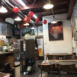 喜楽 - 壁に麻爺の名刺が貼ってあるよ〜