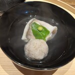 温石 - 白甘鯛のお椀、蓮根団子