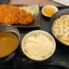 ファミリーレストラン だいまる - 美瑛豚カツカレーうどん＋ライス(小)