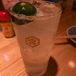 居酒屋 ヨーテル - 生すだちサワー。新しいお客さんがガンガン呑んでました。