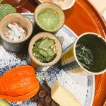 銀座 しのはら - 下には爽やかなお料理がいろいろ